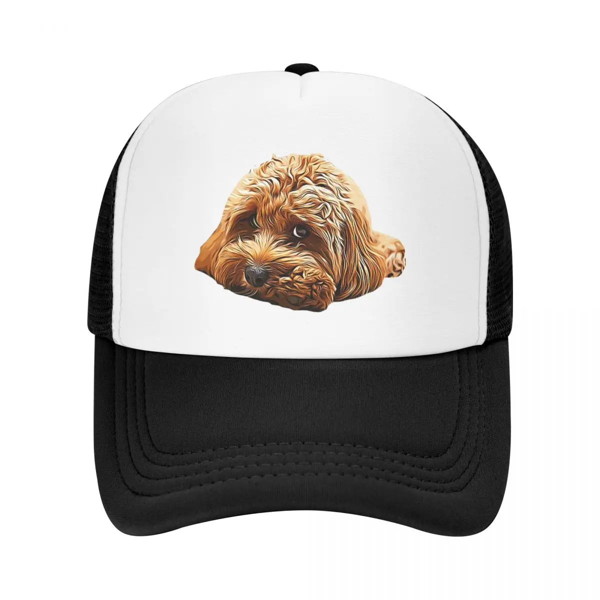 Cavapoo Cavoodle Cockerpoo Puppy Designer Dog Poodle Mix Cap Mesh Baseball Caps Adjustable Hat Hip Hop Baseball Hats