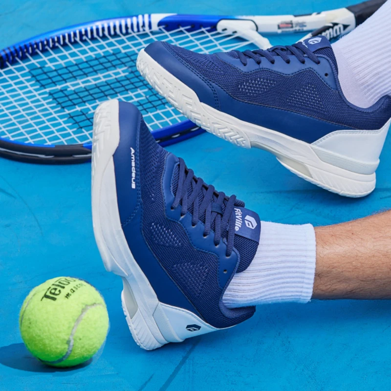 FitVille Herren-Tennisschuhe mit breiter Breite, professionelle Trainings-Sneaker, atmungsaktiv, rutschfest, für Schläger, Sport, Fußgewölbeunterstützung