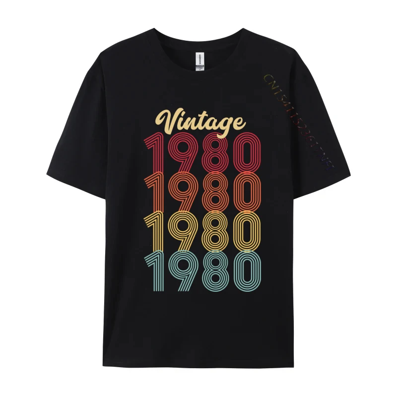 

Vintage 1980 Made In 1980 42nd Birthday 42 Years Old Vintage Funny Food Tonkotsu Ramen Hip Hop Plus Size Combed Cotton