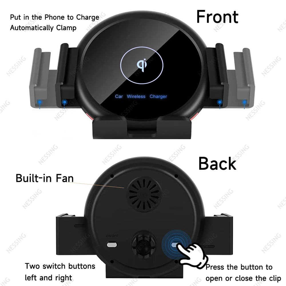 Imagem -04 - Rápido sem Fio Carregador de Carro Montar Suporte Navegação para Galaxy z Fold Iphone 13 12 11 Pro Max xs S23 Ultra S22 S21 Note10 ar do Carro Ventilação Dashboard Telefone Titular 20w