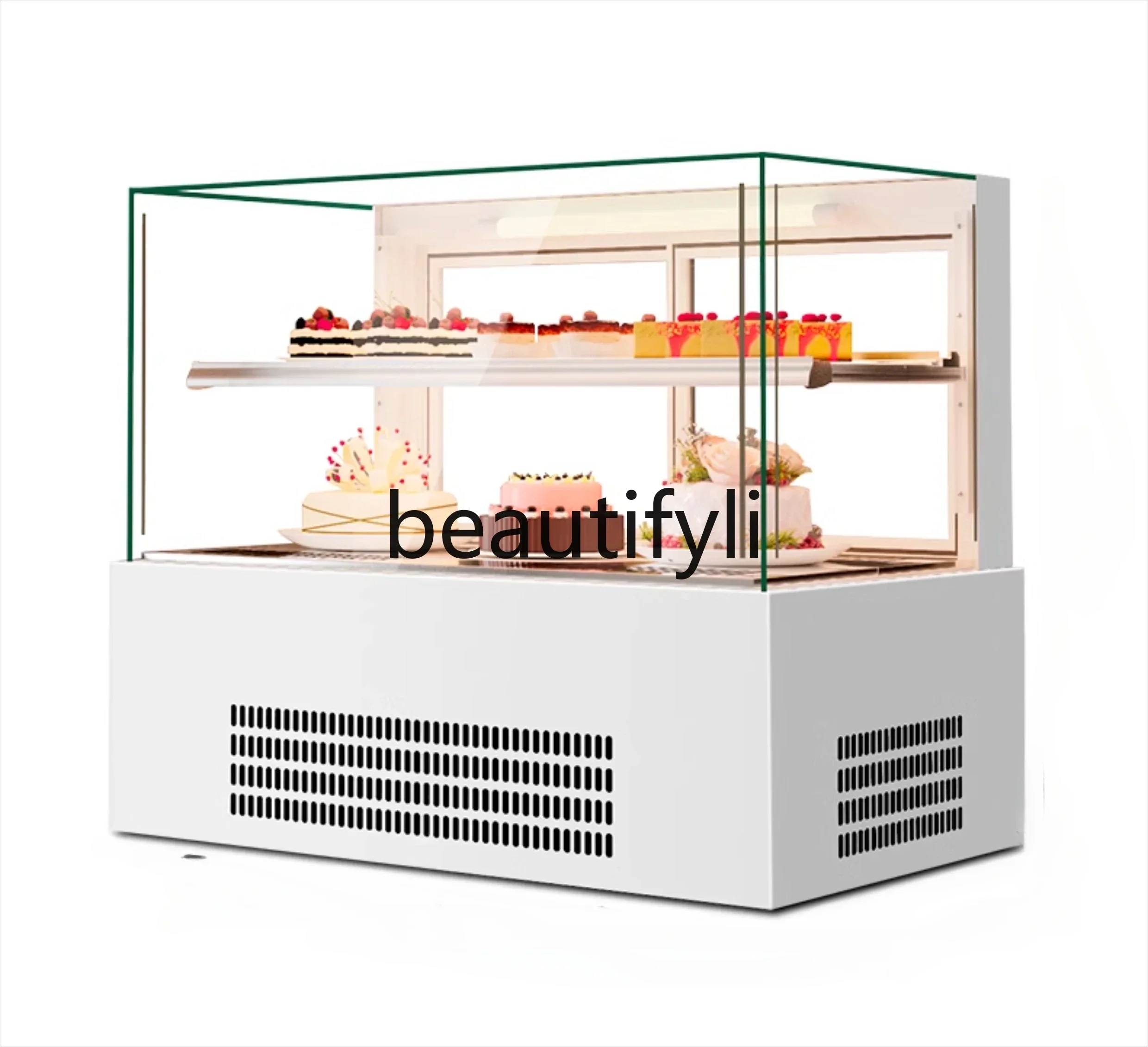 

LJYCake Refrigerated Display Cabinet Commercial Dessert West Point Mousse Fruit Fresh Cabinet Bar Counter