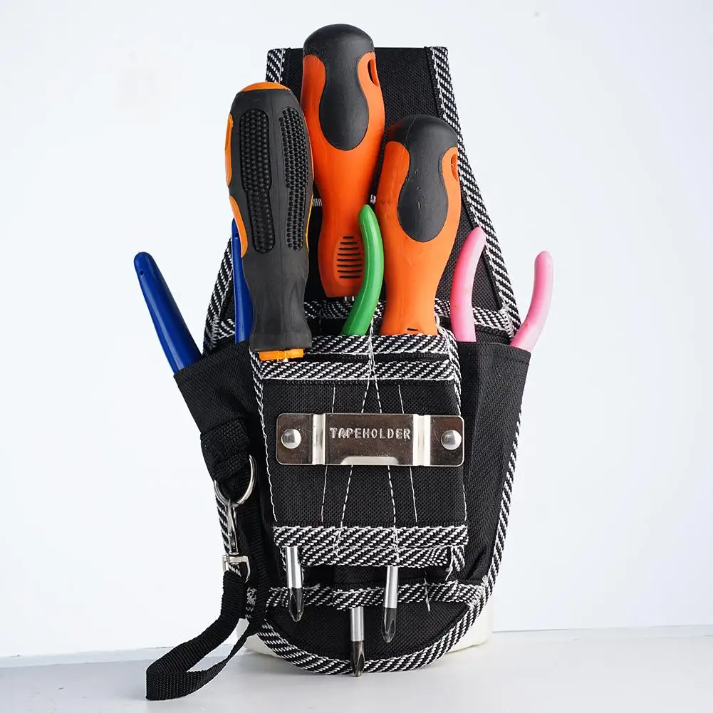 Multifunctional Tool Bag Canvas Tool Belt Screwdriver Kit Holder Tool Bag Pocket Pouch Bag Electrician Waist Pocket Case