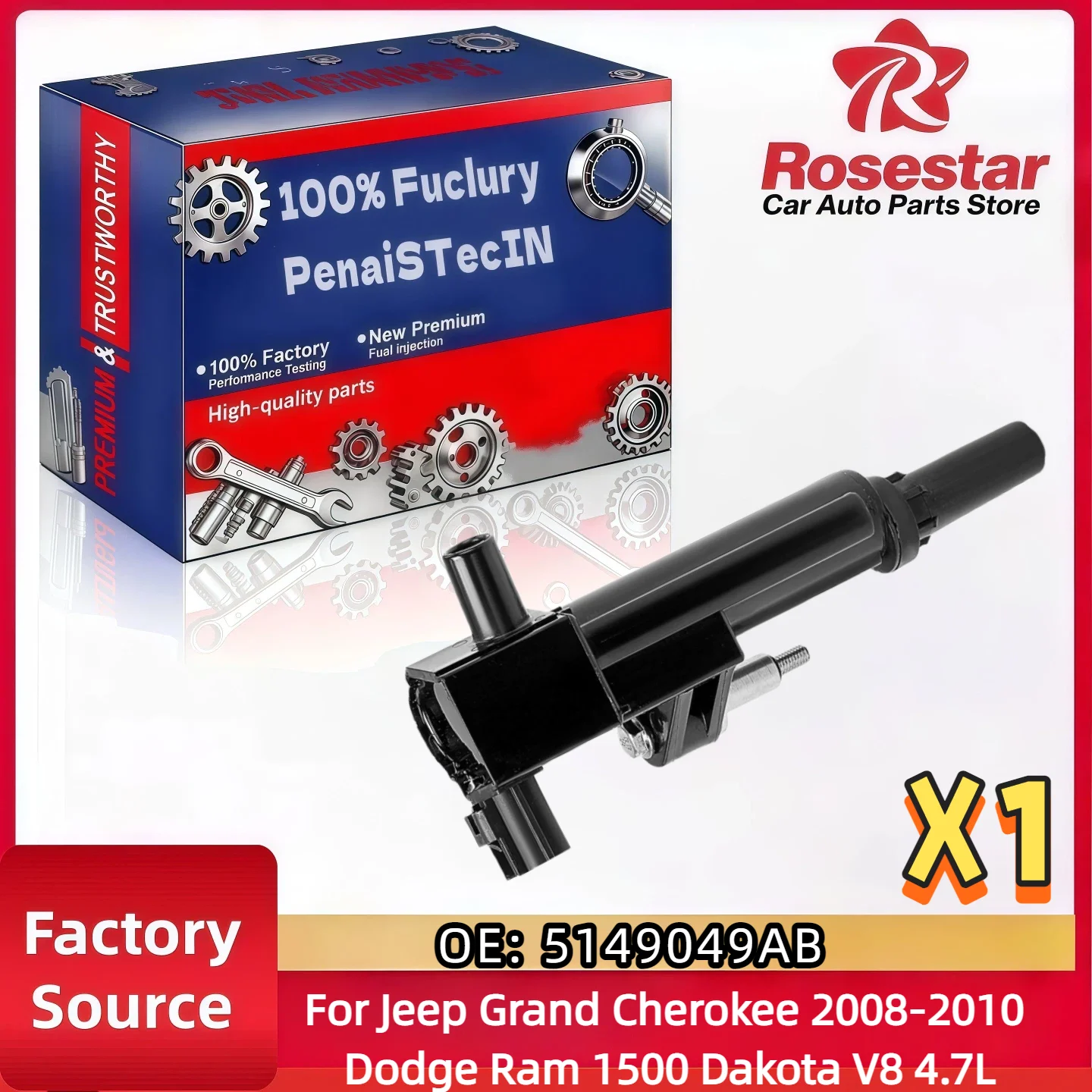 

For Jeep Grand Cherokee 2008-2010 Dodge Ram 1500 Dakota V8 4.7L Ignition Coil