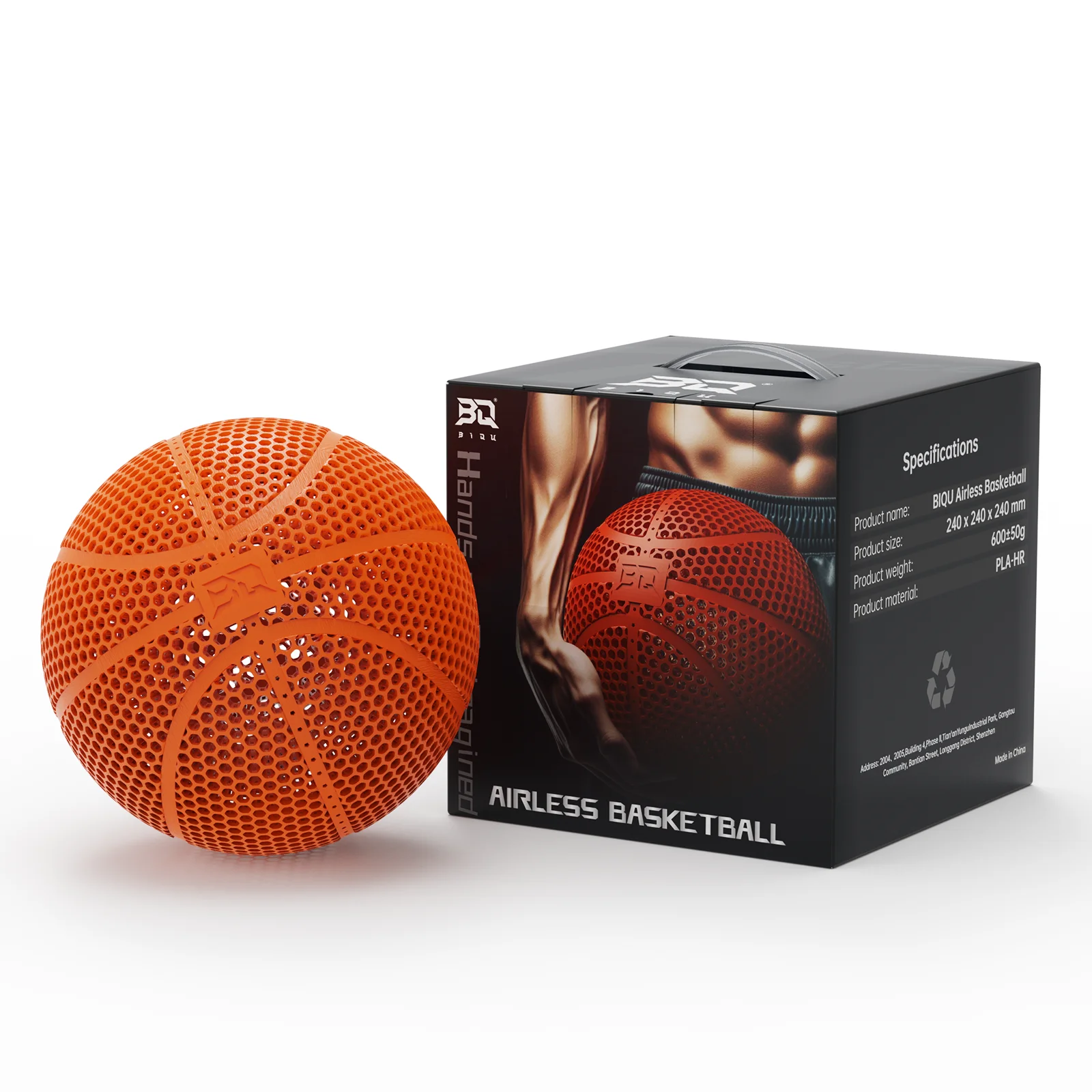 BIQU Airless Basketball PLA-HR Filament Print PLA Eco-friendly Diameter 220/240MM Ball for Christmas Gift 3D Printer DIY Model