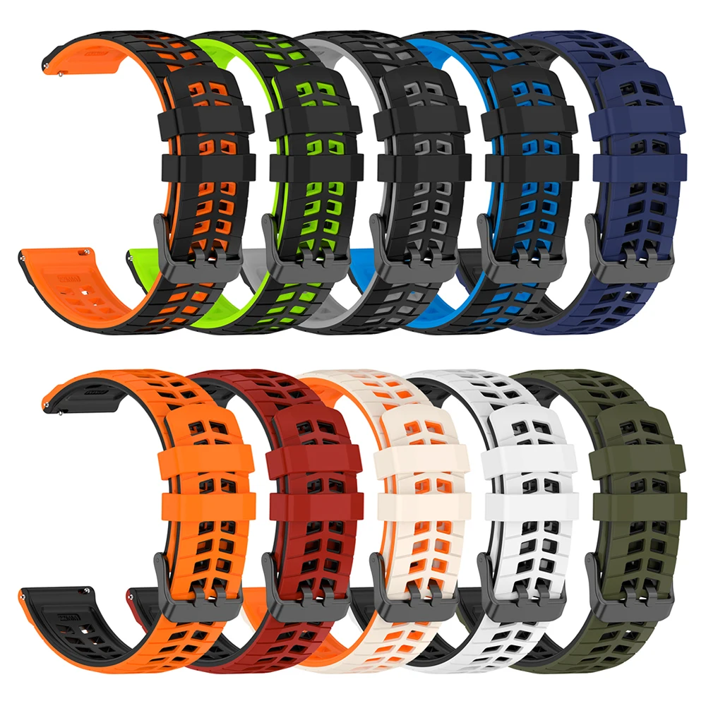 22mm Silicone Strap For Xiaomi Watch S5 S4 Sport S3 S2 S1 Active/Pro Mi Watch 5 2Pro color2 Replace Bracelet For AMAZFIT BIP Max