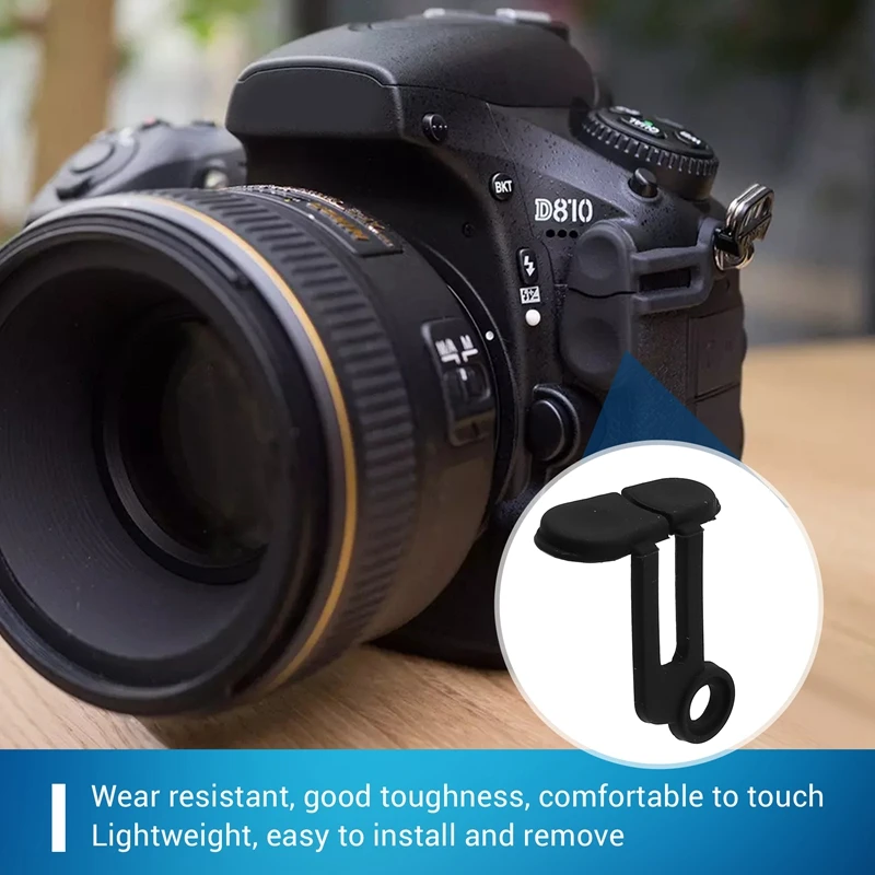 シャッターケーブルレザープラグカバー、フラッシュ端子、ニコンd800、d800e、d810、2個