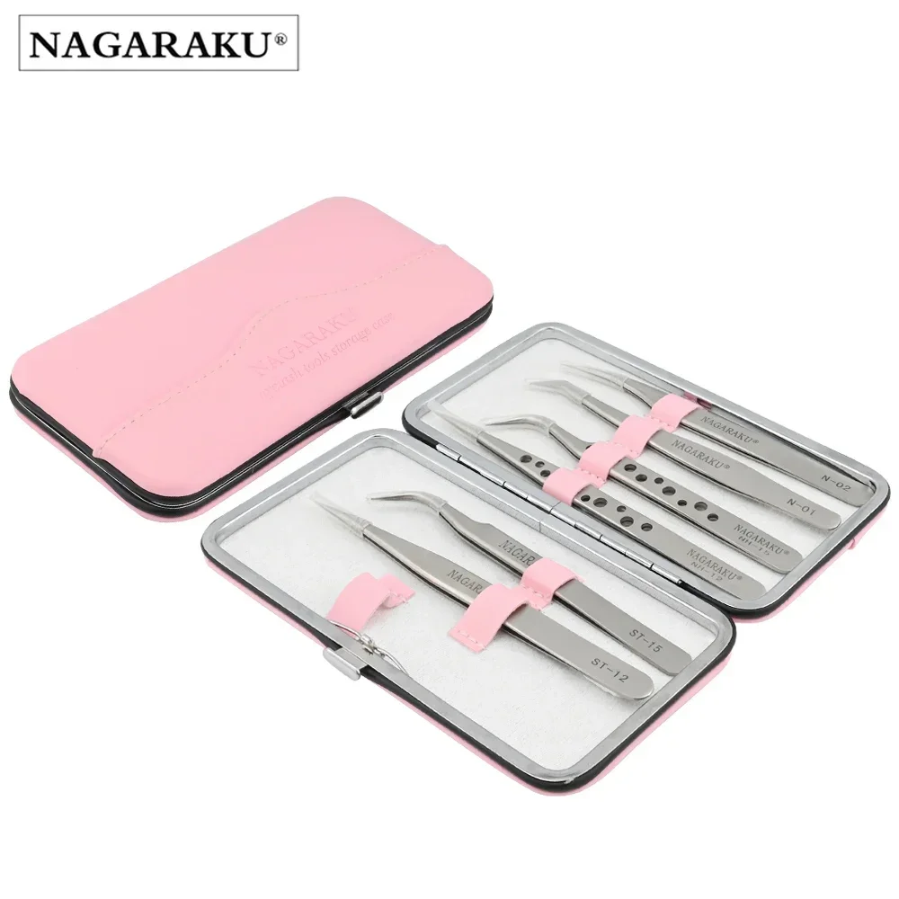 NAGARAKU Makeup Eyelashes Tweezers Storage Container for Tweezers Make Up Case Container for Tweezers High precision