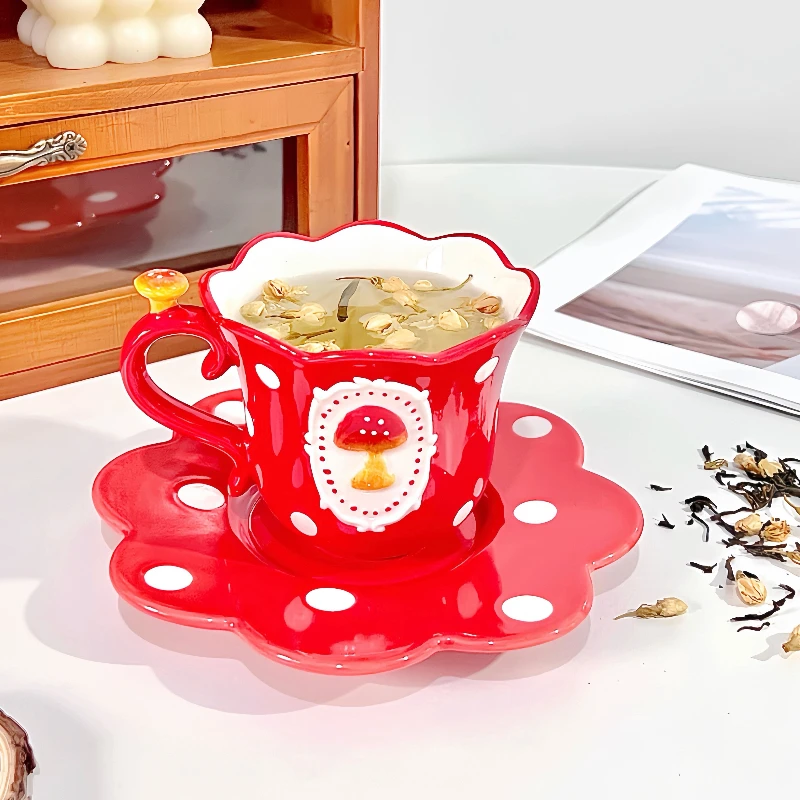 Cute Irregular Ceramic Coffee Cup Hand-painted Creative Breakfast Cup Oat Cup Milk Cups Tea Cups Household 300ml Water Cups