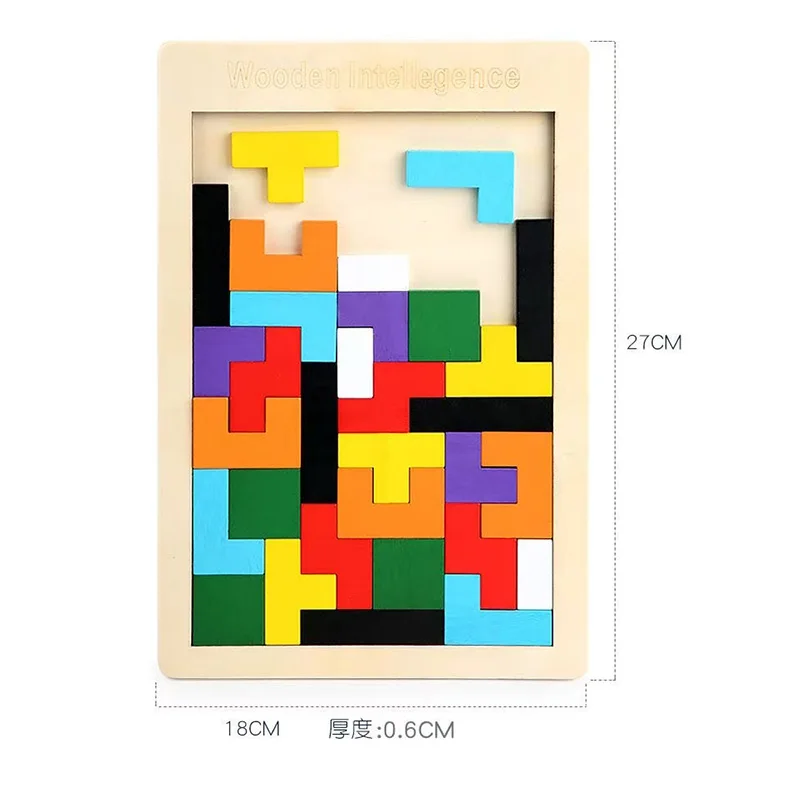 Quebra-cabeça de madeira para bebês, educação precoce, jogo divertido, crianças, pensando, lógica, brinquedo quadrado, presentes para crianças