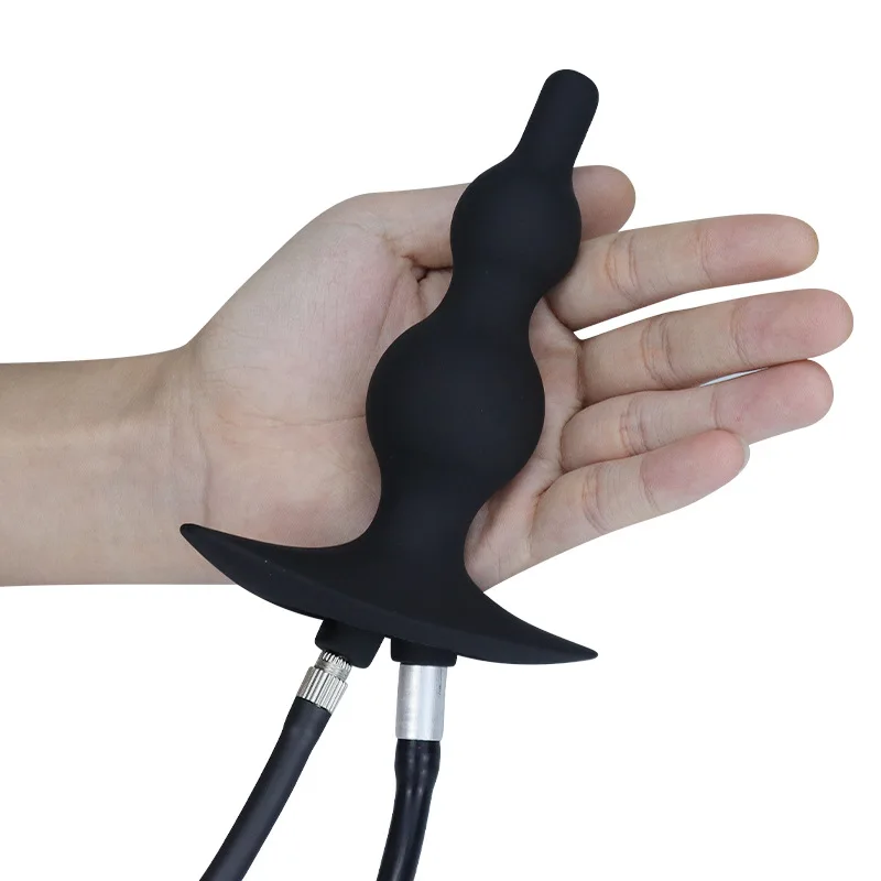 Tsaobe bunda/plug anal inflável para enema douche 2 em 1 brinquedos sexuais anais para brincar sexual ânus/expansor de vagina/dilatador/flor