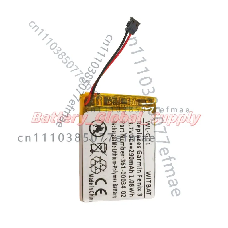 For 361-00034-02 for Garmin Fenix 3 HR Smartwatch Battery 3.7V 290mAh Fast Delivery