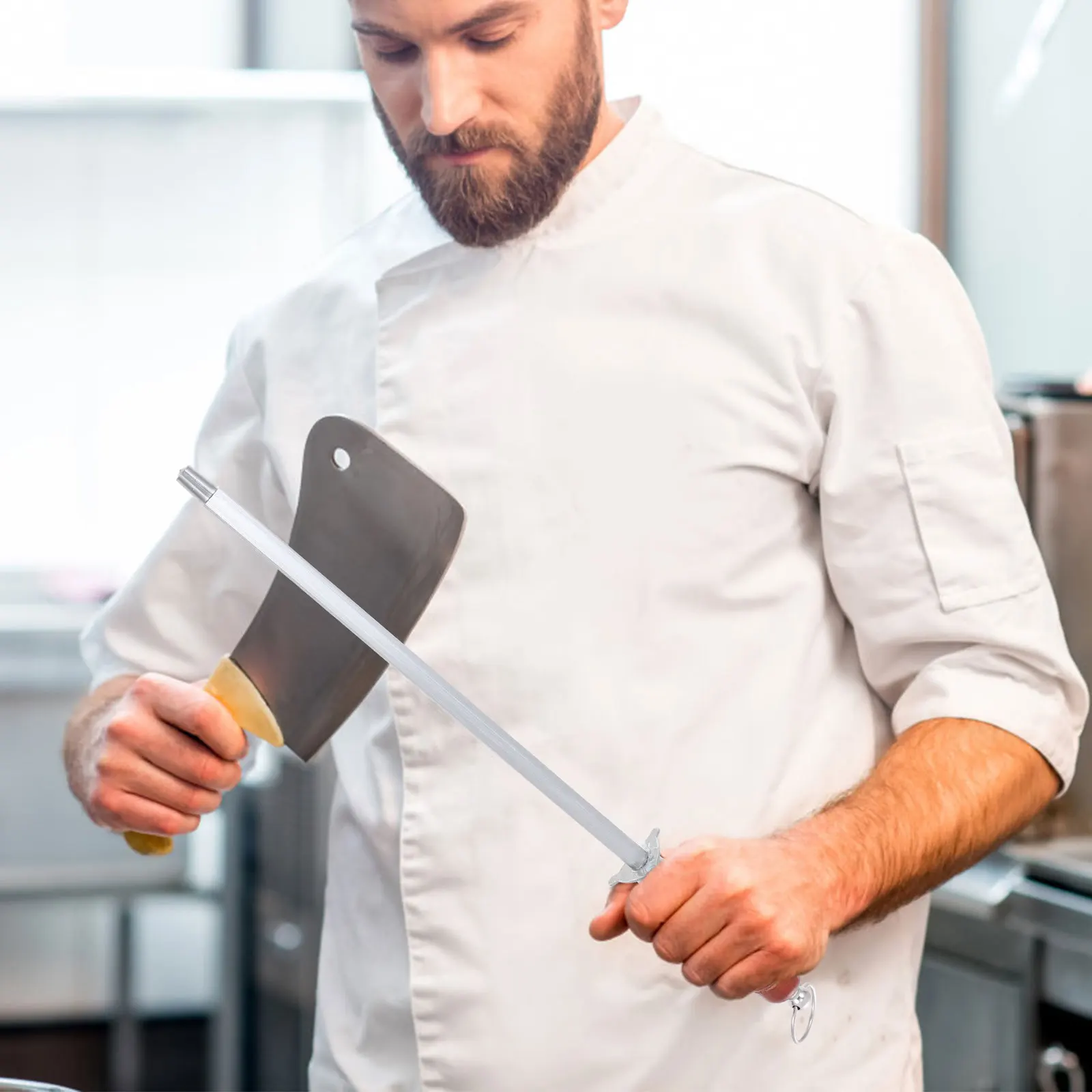 

Multi purpose Kitchen Honing Rod Sharpener Professional Carbon Steel Tool Sharpening Stick For Cutting Tools With