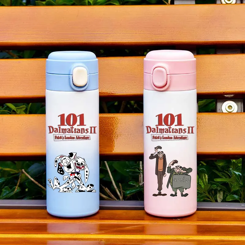 420ML101 Dalmatians Cartoon Stainless Steel Insulated Cup Portable Vacuum Water Bottle Outdoor Sports Insulated Water Bottle