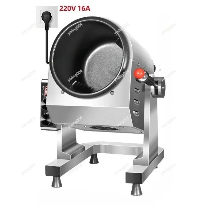 Commercial Automatic Rotary Cooking Wok Electric Stir Fry Machine For Noodle And Powder Processing