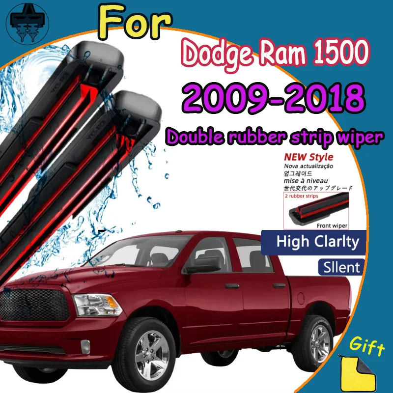 

Front Windshield Wiper Blades 2pcs Windscreen Window Accessories For Dodge Ram 1500 2009-2018