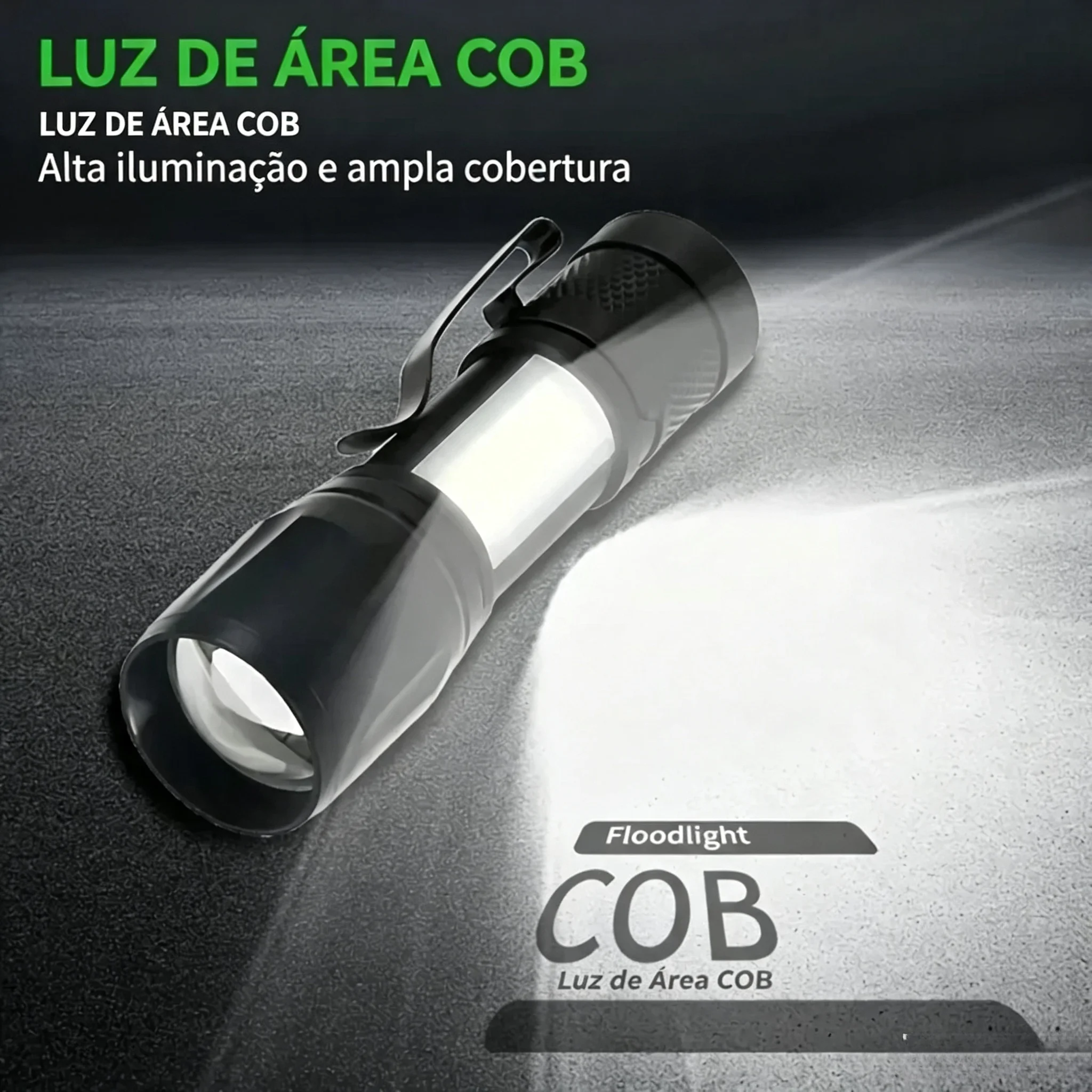 Mini LED Flashlight COB+XPE Po - Outdoor Lighting Black recension och pris