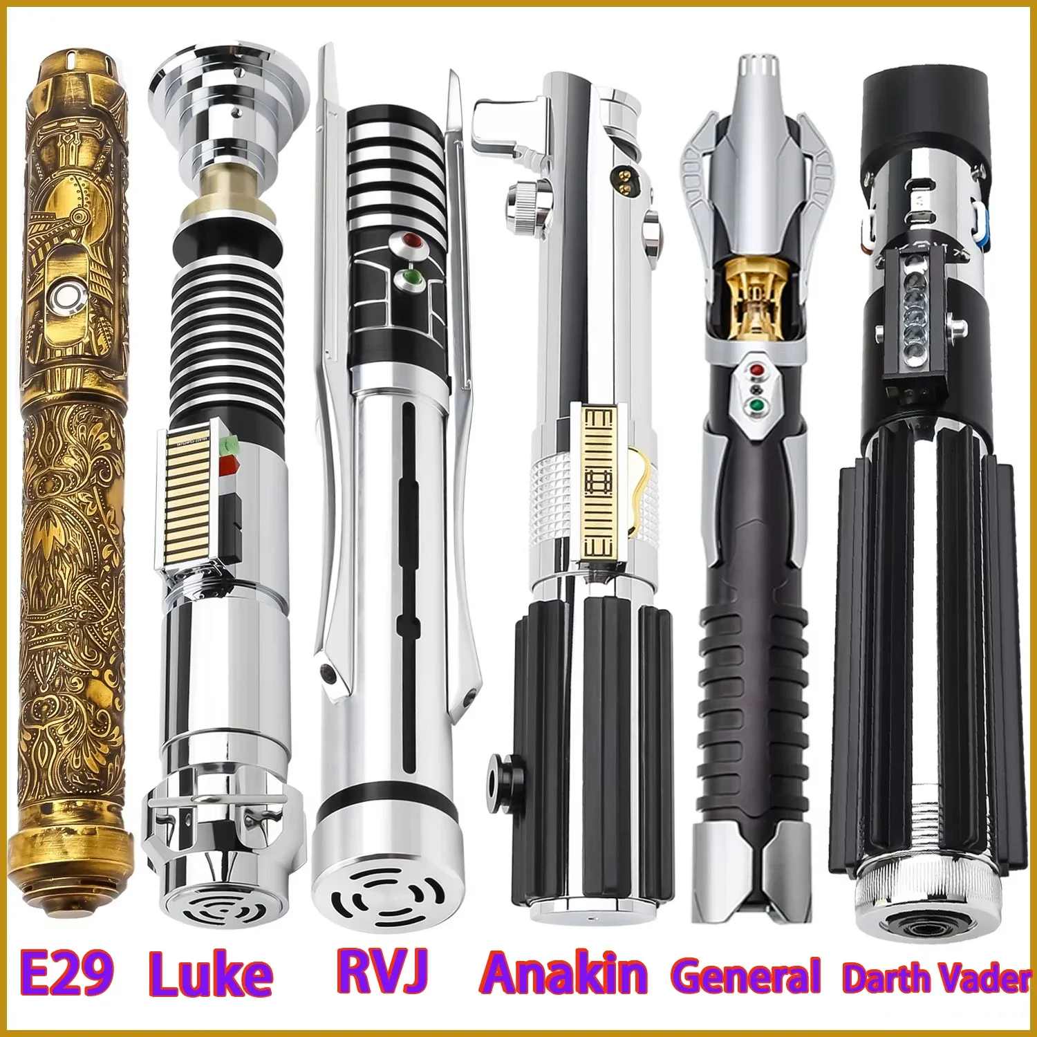 

TXQSABER Lightsaber Hilt Heavy Dueling RGB Pixel Metal Empty Hilt Luke Anakin Darth Vader Judger Obi-wan RVJ Empty Hilt Only