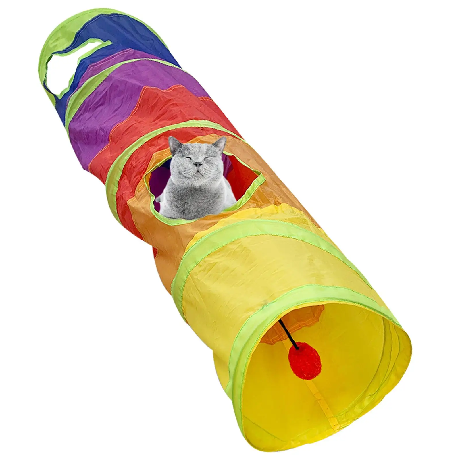 Cat Tunnel For Indoor Cats Collapsible Pet Toys Play Tunnels For Cats Portable Pet Supplies Cat Toys For Hiding Hunting And