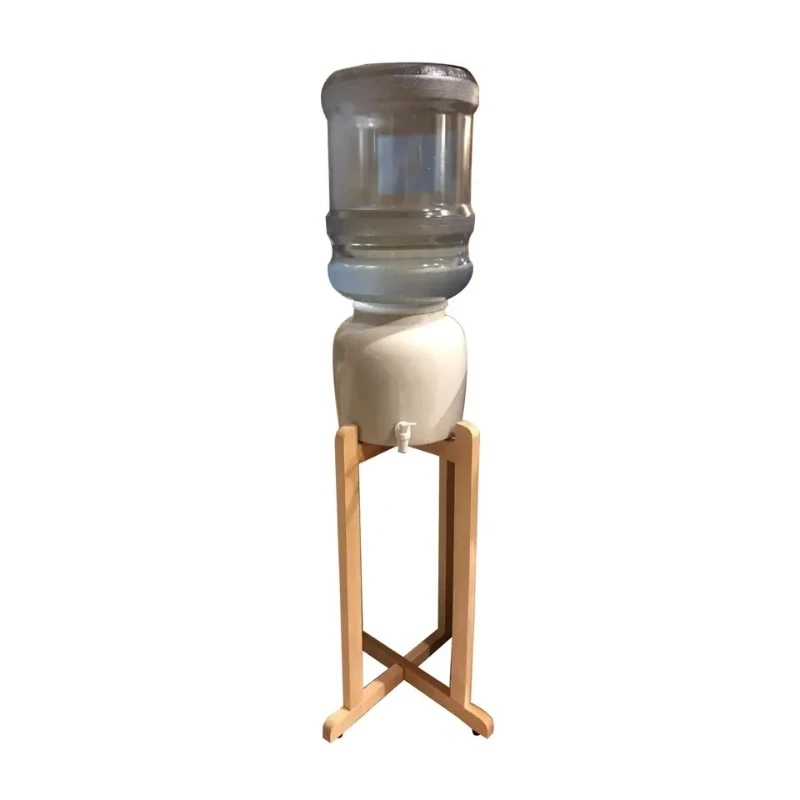 

26 inch wood painted water dispenser rack natural color wood kettle rack crock can water dispenser floor rack