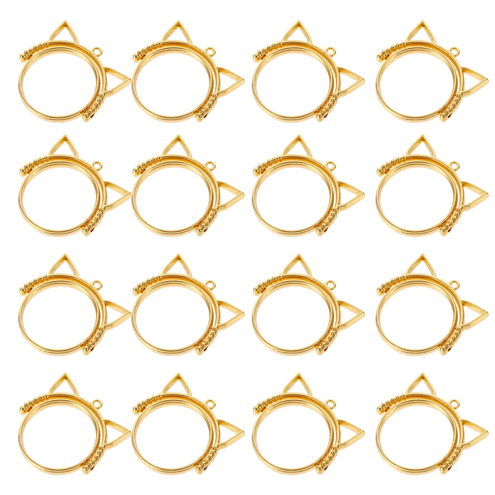 20 قطعة من صينية قلادة أذن القطة، قاعدة رائعة، سبيكة عالية الجودة، تصميم فريد متين، مثالي لصنع المجوهرات بنفسك، هدية #2