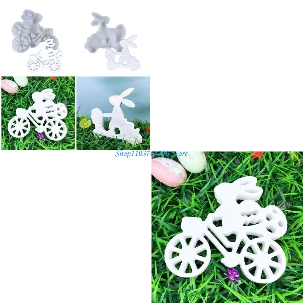 

Гибкая силиконовая форма-подсвечник для декоративного дизайна кролика, аксессуар для Рождества и праздничных случаев