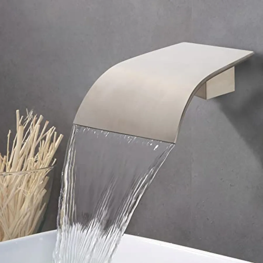 

High Flow Tub Spout Wall Mounted Bathtub Faucet Filler Waterfall Spout for Bathroom Sink and Tub Shower Tub Waterfall Sprayer B