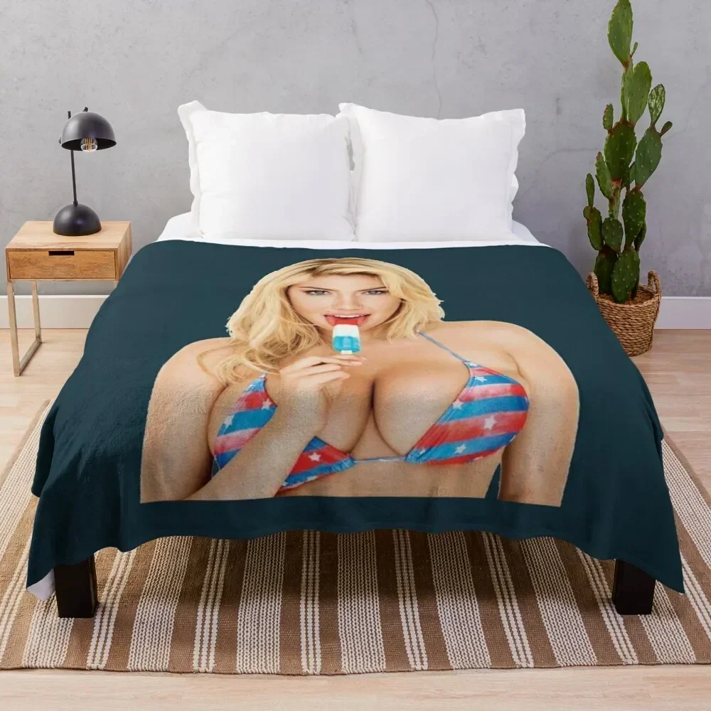 

Kate Upton Throw Blanket Cozy Warm Blanket for Bed Room Decor