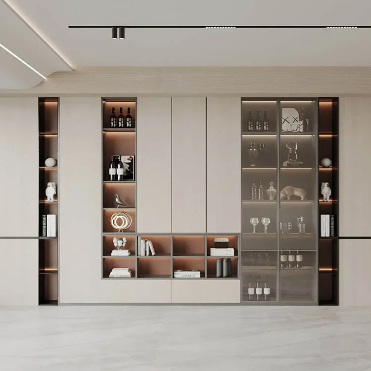 

New Design Modern Newly Design Bar For TV White And Gold Living Room Cabinet