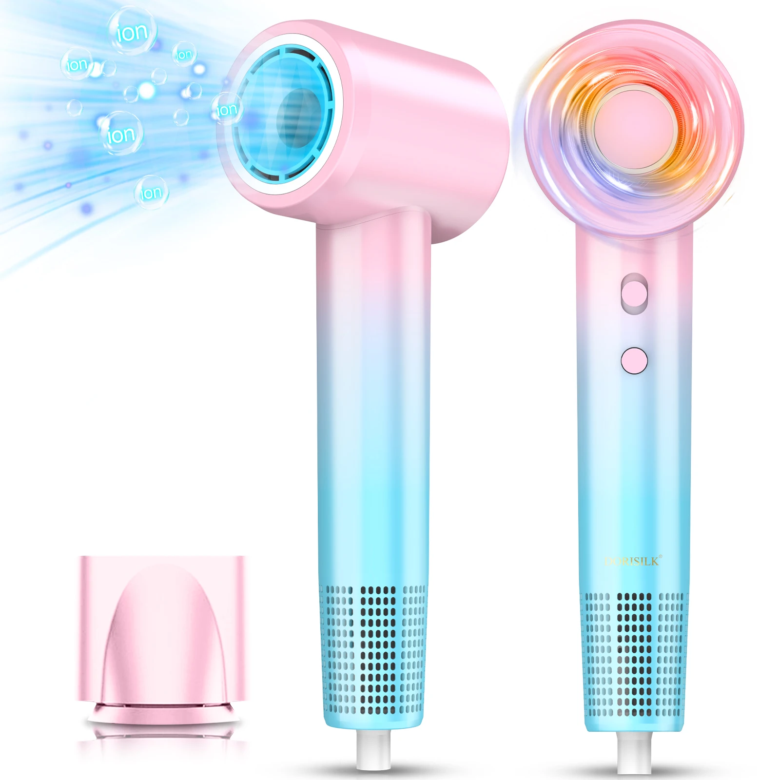 Professional Hair Dryer 110,000 RPM High Speed Ionic Blow Dryers Hot & Cold Lightweight with Nozzle