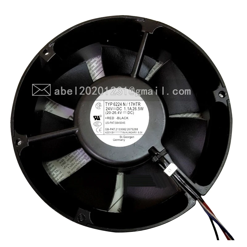 

BRAND NEW ORIGINAL TYP 6224N/17HTR DC 24V 4WIRES COOLING FAN 17251 17CM 172*51MM