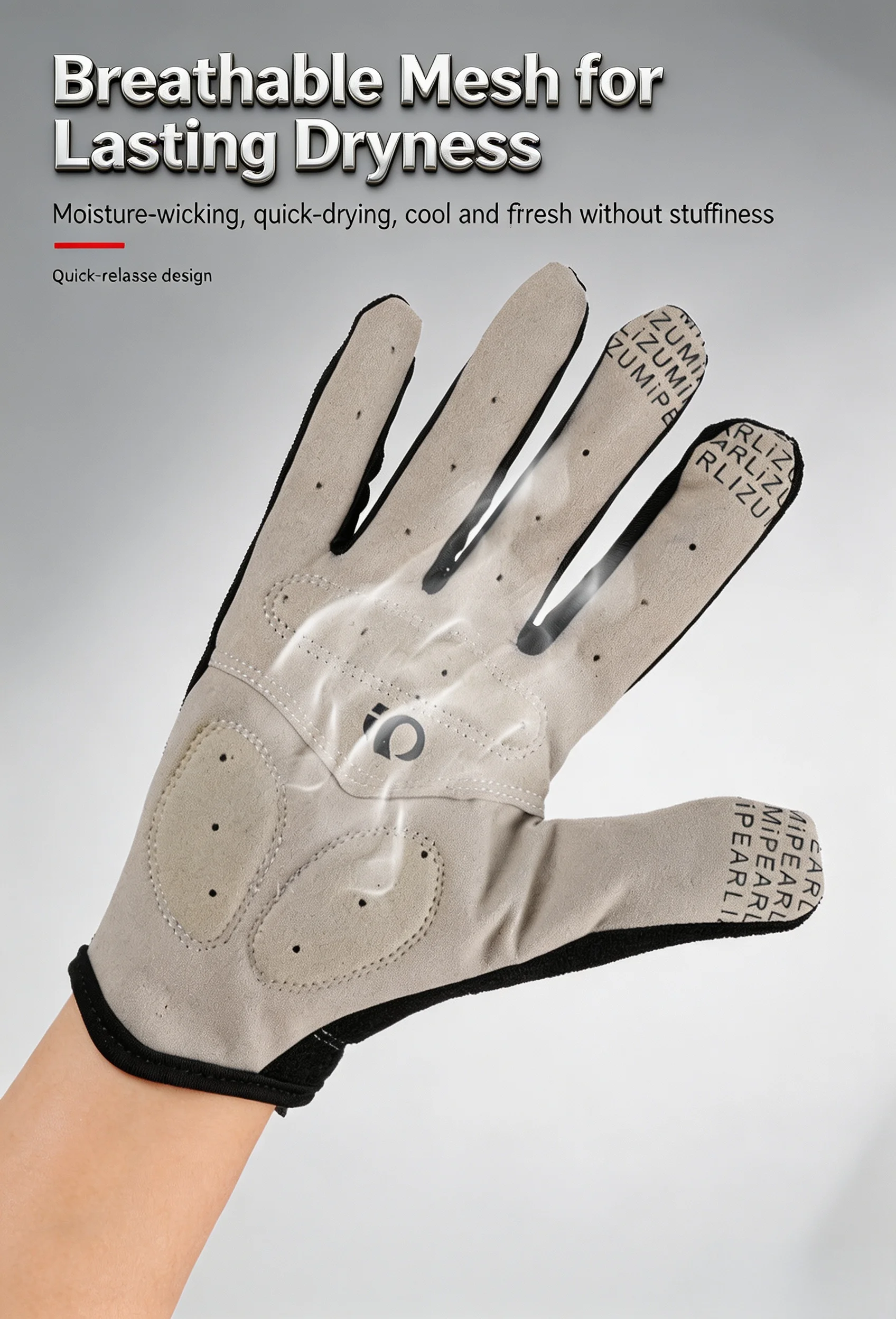 Vollfinger-Fahrradhandschuhe mit Touchscreen-Funktion, Gel-Polsterung, Stoßdämpfung, Rutschfest für MTB und Rennrad, Herbst-Modell für Männer und Frauen – Detail 9
