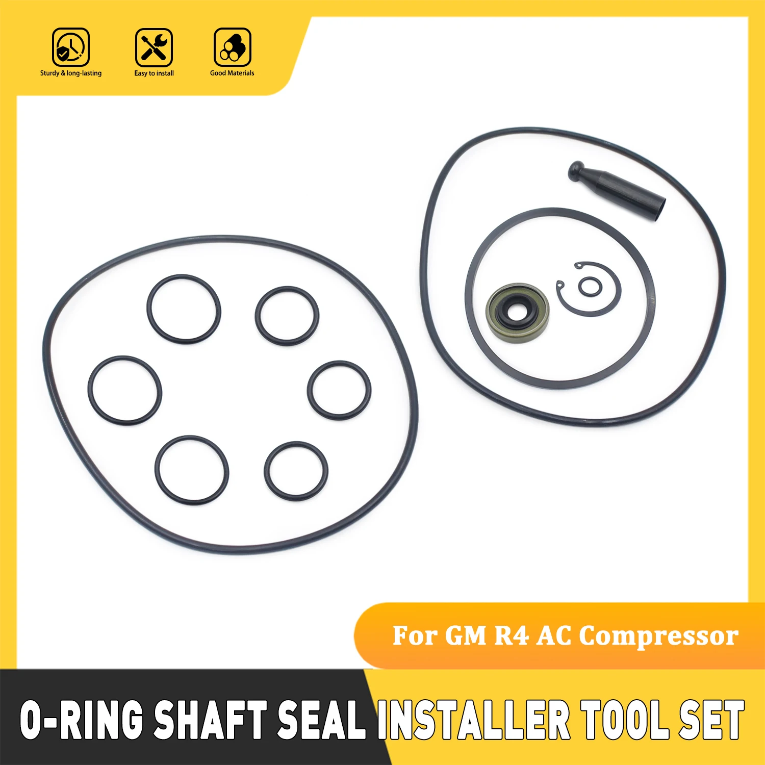 O-Ring Shaft Seal Installer Tool Set For GM R4 AC Compressor Reseal Kit