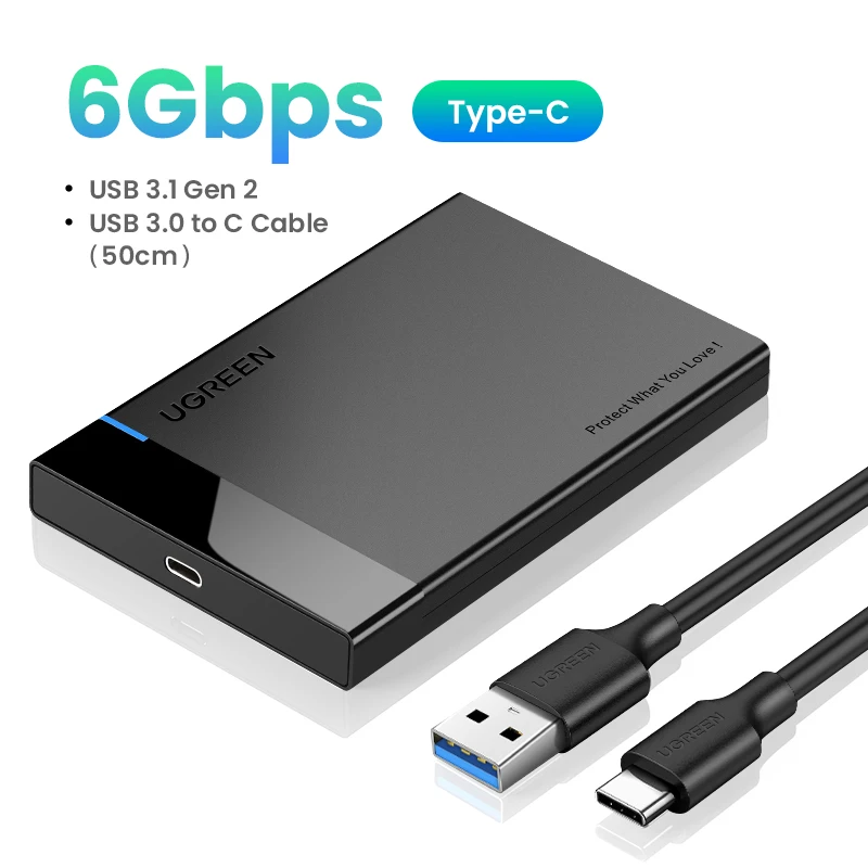 Корпус для жесткого диска UGREEN USB 3.1 - быстрая передача данных — фото товара