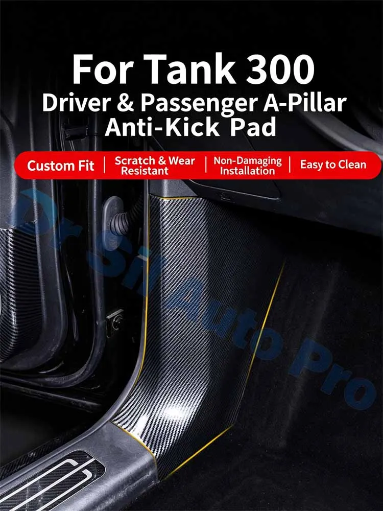 For Tank 300 400 500 A‑Pillar Lower Anti‑Kick Cover Main & Co‑Pilot Side Interior Modification Protector Accessories