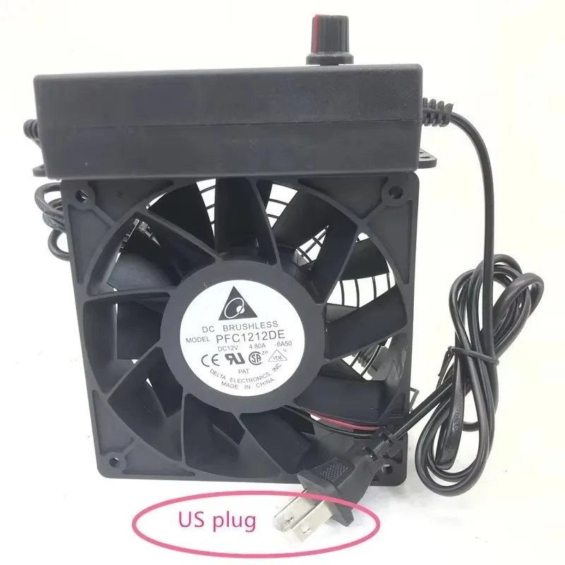 New original 12CM 120 * 38MM violent high speed cooling fan 12V 4.8A PFC1212DE with 100-240V adjustable speed power controller