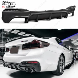 For BMW 5 Series M5 F90 G30 G38 540i 530i Sports FD Style Carbon Fiber Rear Lip Diffuser Back Bumper Spoiler Separator Body Kit