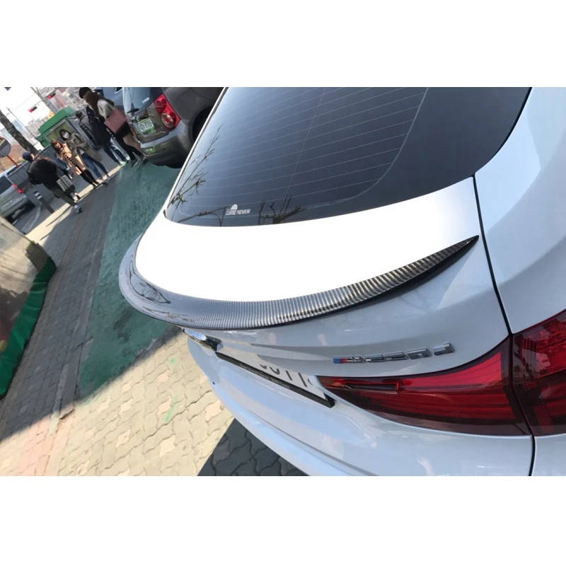 

FOR BMW 5 Series GT F07 2014-2017 P Style Carbon fiber Rear Spoiler Trunk wing FRP Glossy black Forged carbon