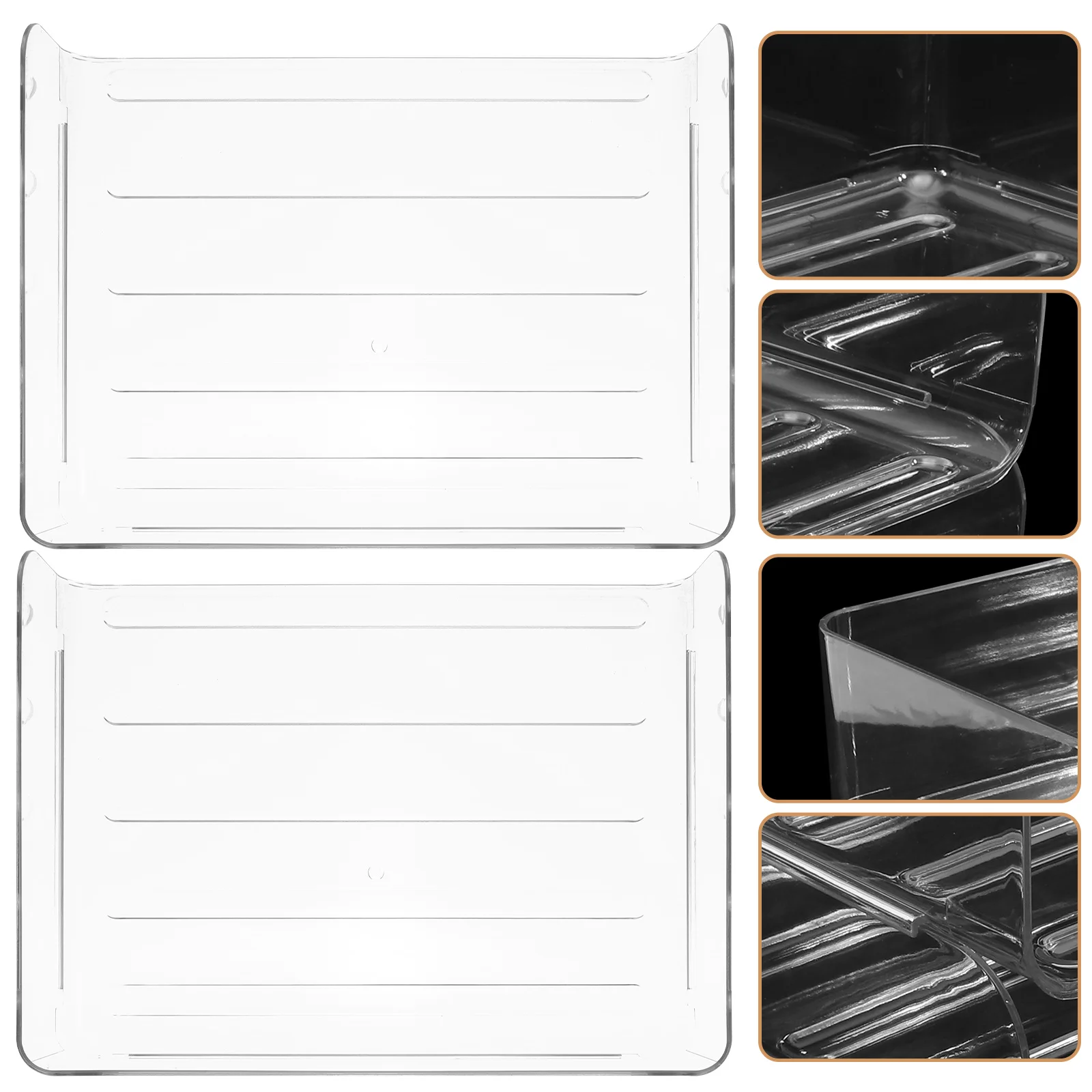 

2pcs Desktop Stackable Drawers Paper Office Household Study Foldable Box Multi-Function Organizer Students Case Daily