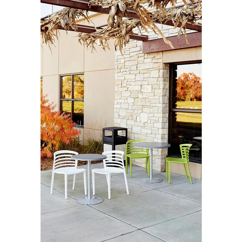 Garbage Can for Indoor and Outdoor Use, Durable & Weather-Resistant Trash Receptacle with Stone Panels