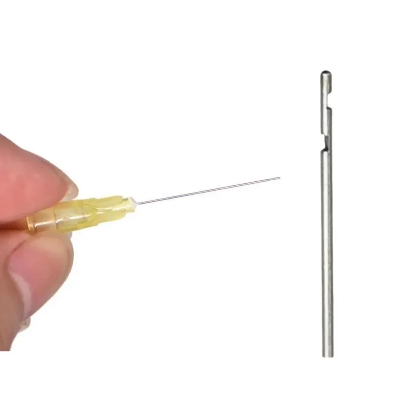 100pcs Dental Endo Irrigation Needle Tip 30GA End-Closed Double Side Daul Vent Endo Syringe Root Canal Washing Needle Tip