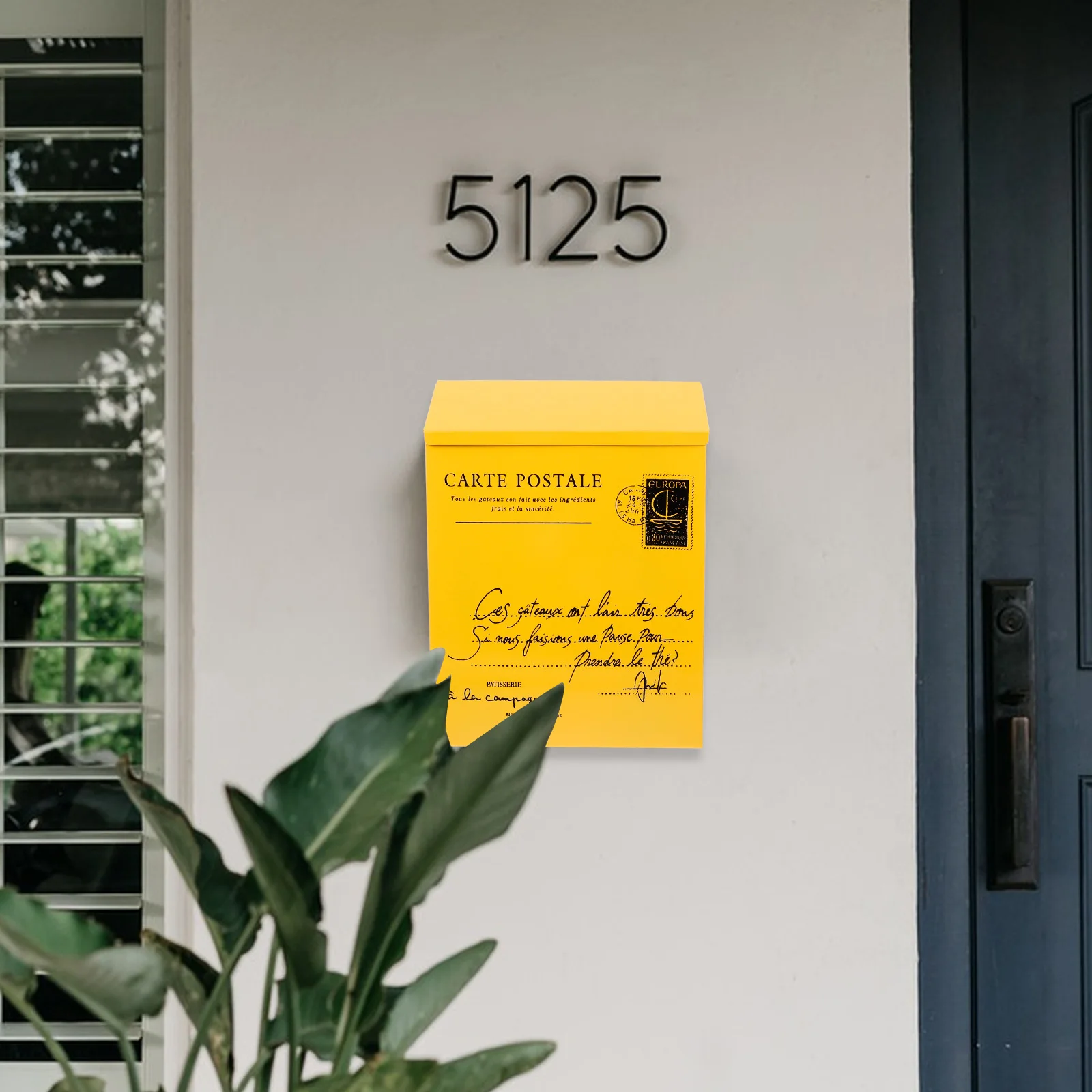 صندوق بريد حديدي مثبت على الحائط على الطراز القديم صندوق بريد معدني بقفل للمنزل والمكتب منظم صندوق السقوط