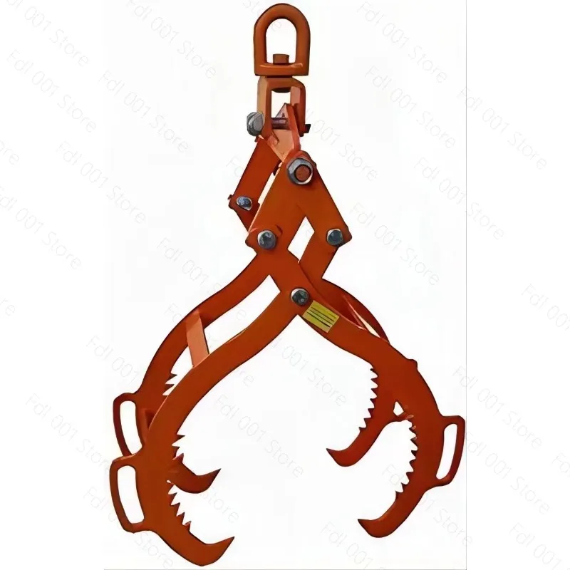 Anti-skid Hook Log Lifting Pliers 4-claw Wood Heavy-duty Wood Clamp Tree Lifting Hook Rotary Cutting