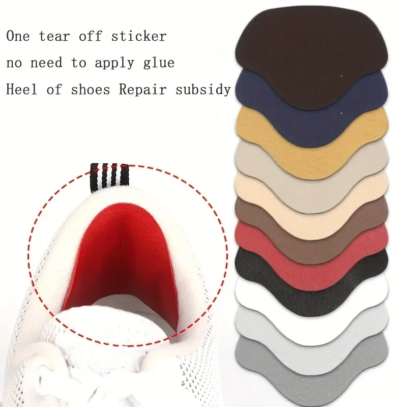 6 Stück Sneaker-Fersen-Reparatur-Patches, verschleißfeste Schuhfersenschutz-Aufkleber zur Reparatur abgenutzter Löcher bei Sneakers und Lederschuhen – Detail 1