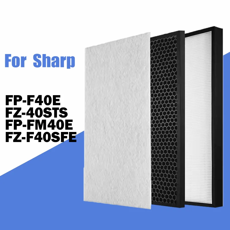 Replacement Air Purifier FP-F40E FP F40E FZ-40STS FP-FM40E FP FM40E FZ-F40SFE FZ F40SFE HEPA & Deodorizing Filter for Sharp