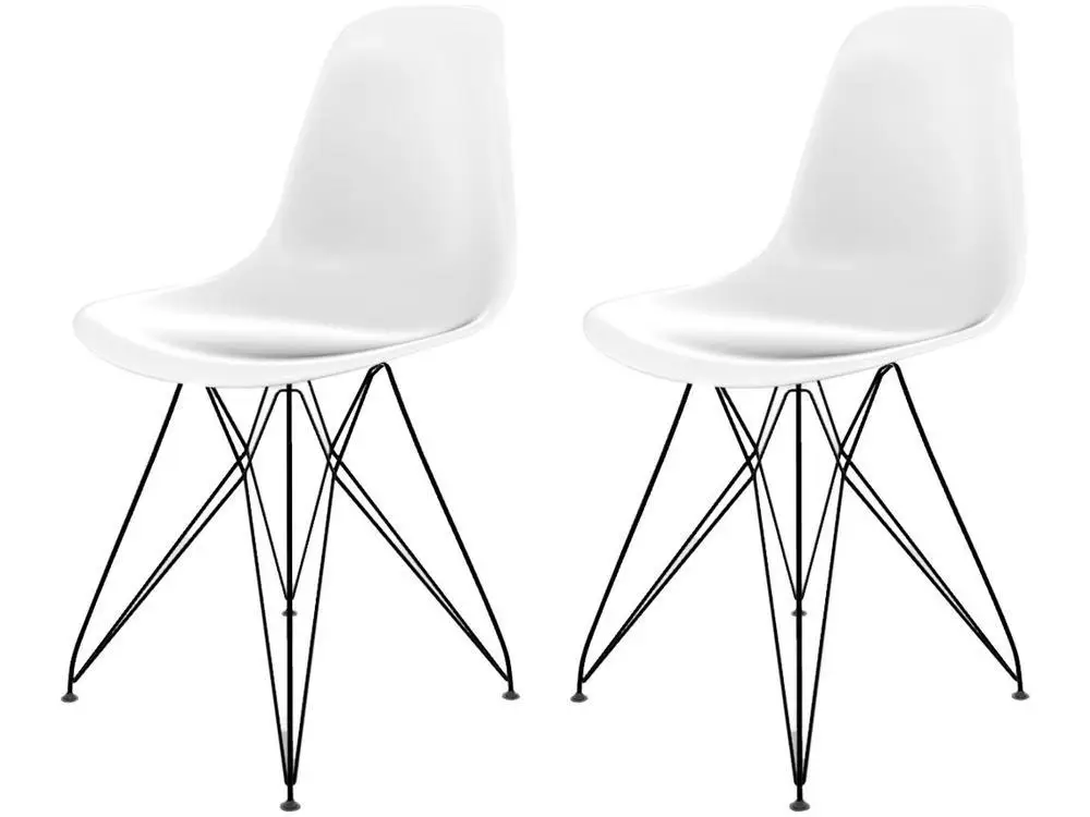 Eames Eiffel 2 Pieces Set Eames Eiffel Polypropylene Empium Chairs