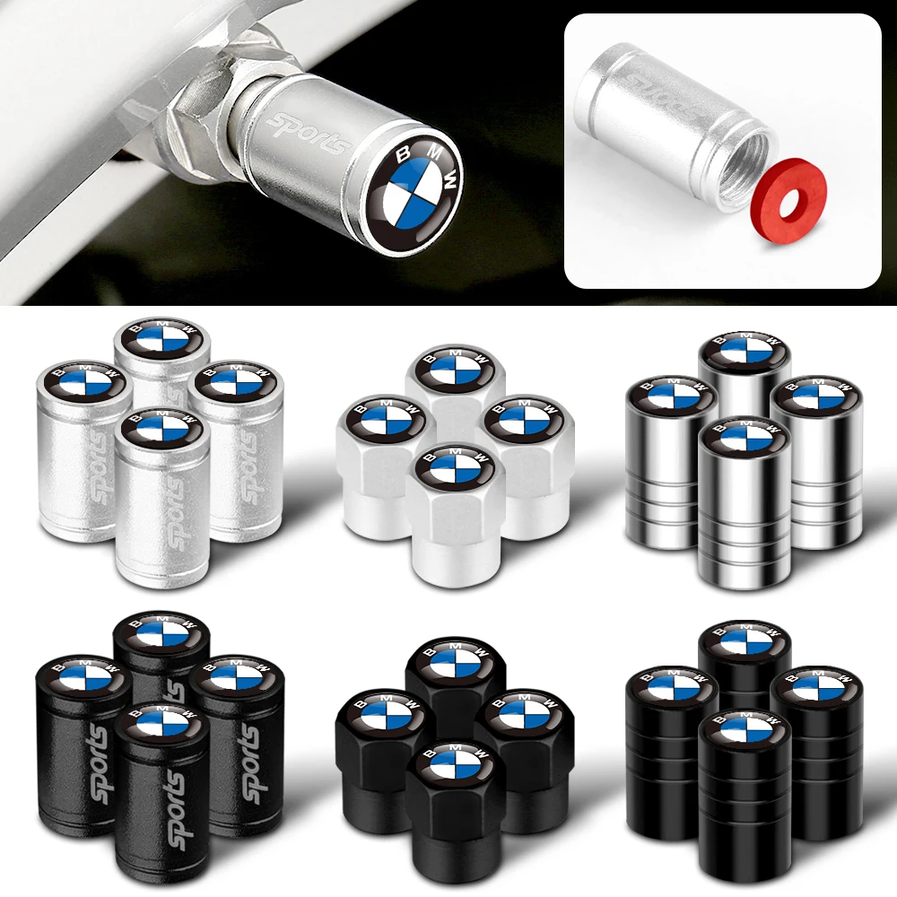 4PCS Metal Car Wheel Tire Valve Air Stem Cap For BMW M Performance E36 E46 E90 E70 E91 G20 X1 E60 F10 F30 E39 F20 E87 E92 G30 X5 