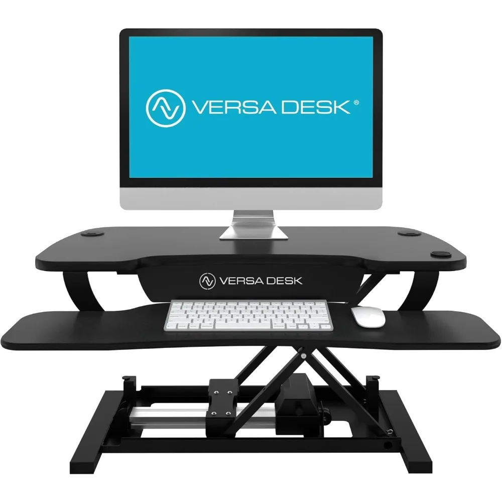 Electric Height-Adjustable Desk Riser | USA Made | Standing Desk Converter | Sit to Stand Desk | Ergonomic Desk Solution