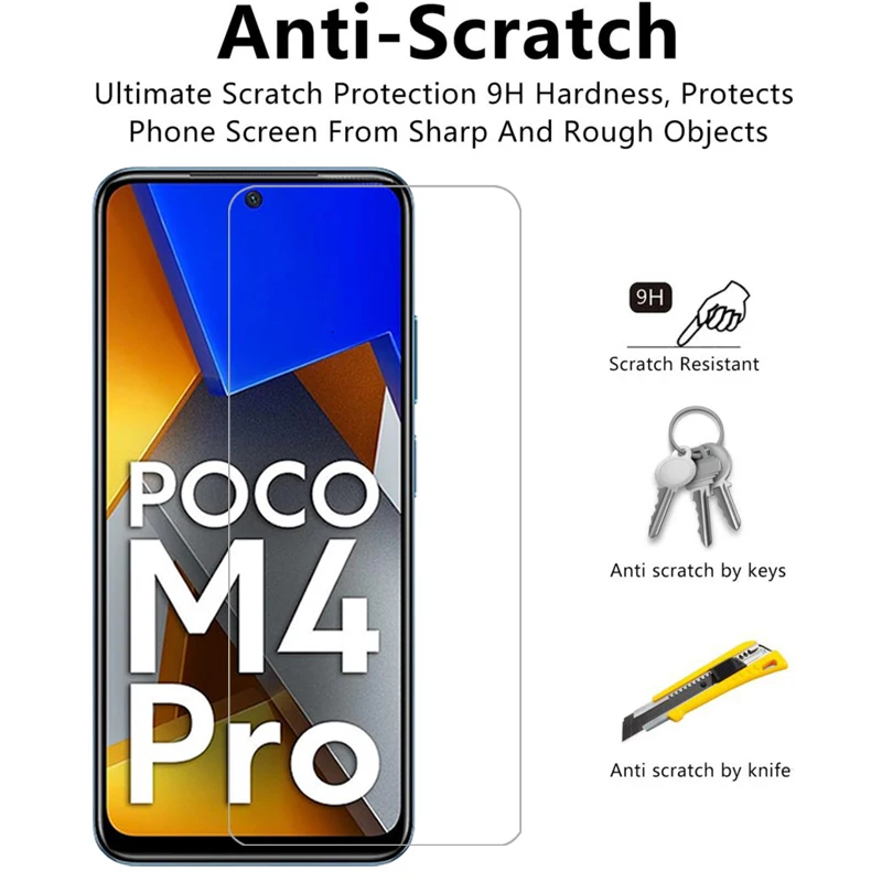 screen protector for xiaomi poco m4 pro 4g 5g protective tempered glass on pocom4 m 4 4m m4pro pocom4pro phone film glas xiomi