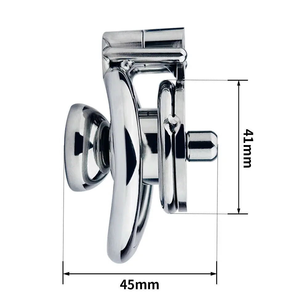 Aço inoxidável Dispositivo de Castidade Masculino, Invertido Castidade Gaiola, Metal Parafuso Bloqueio, Cinto Anel, Sex Toy