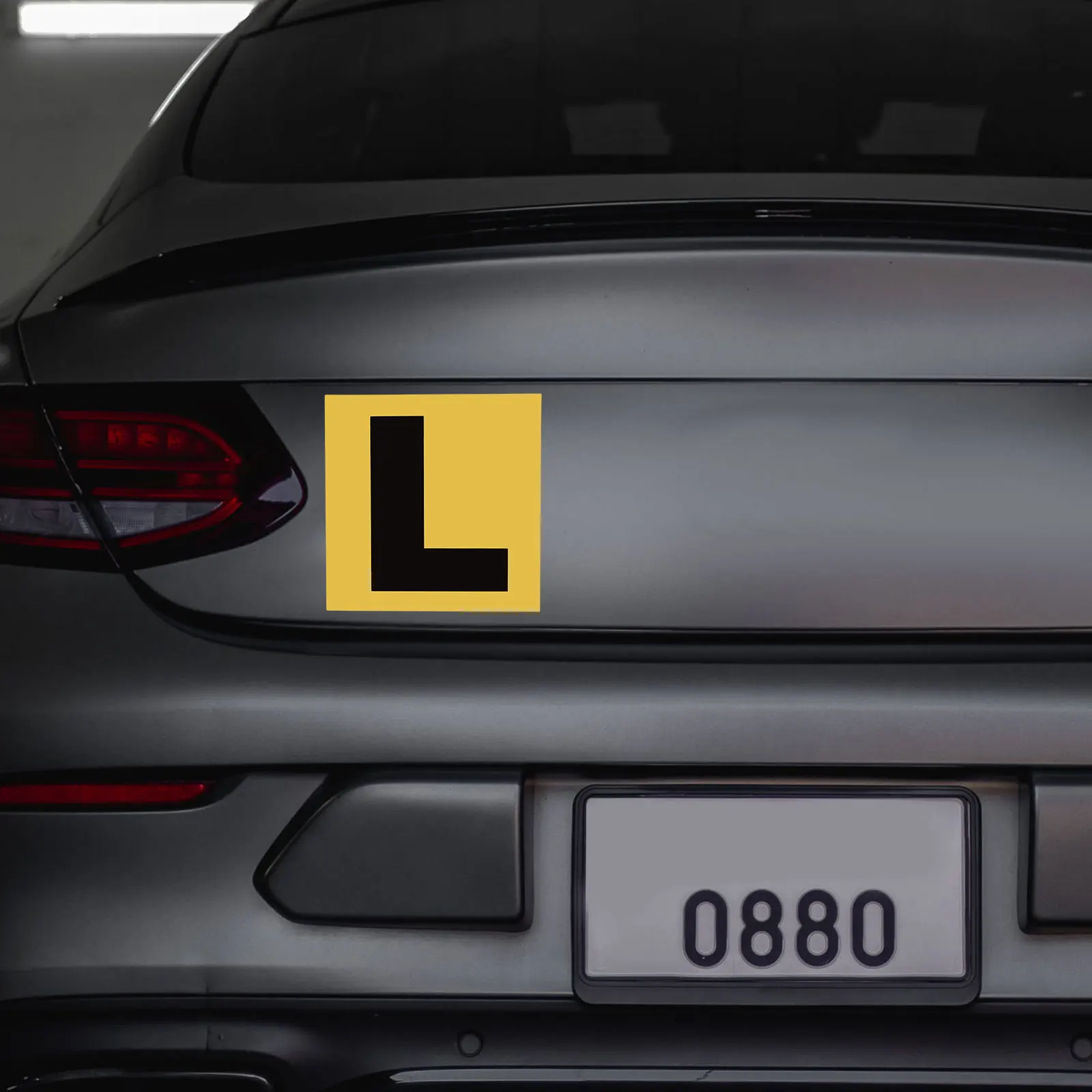 

2pcs Magnetic Car Stickers Yellow L Plates for Learner Driver Bumper Sign Removable New Driver Sticker Car Decor